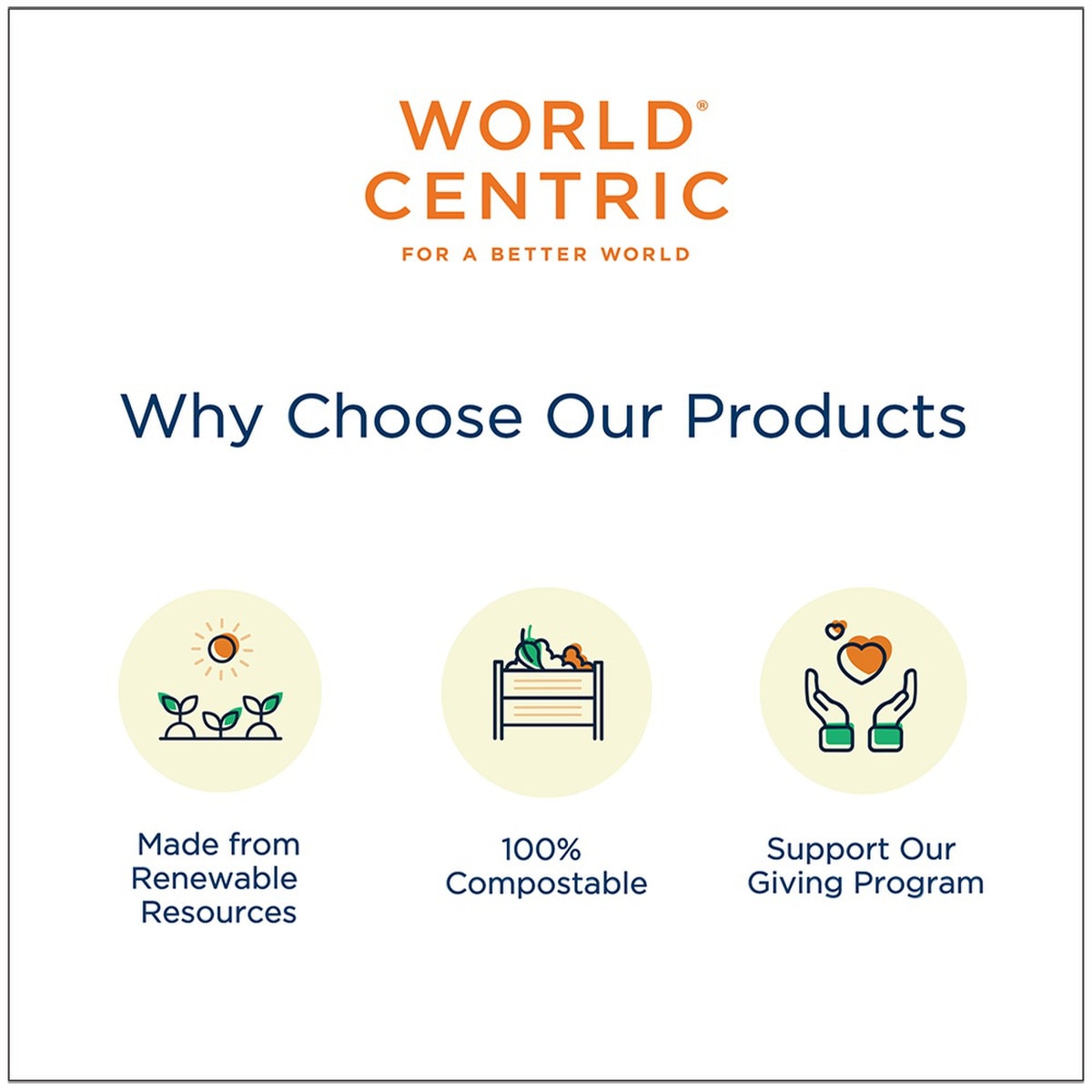 World Centric 9" Fiber Square Plate (QTY:500)