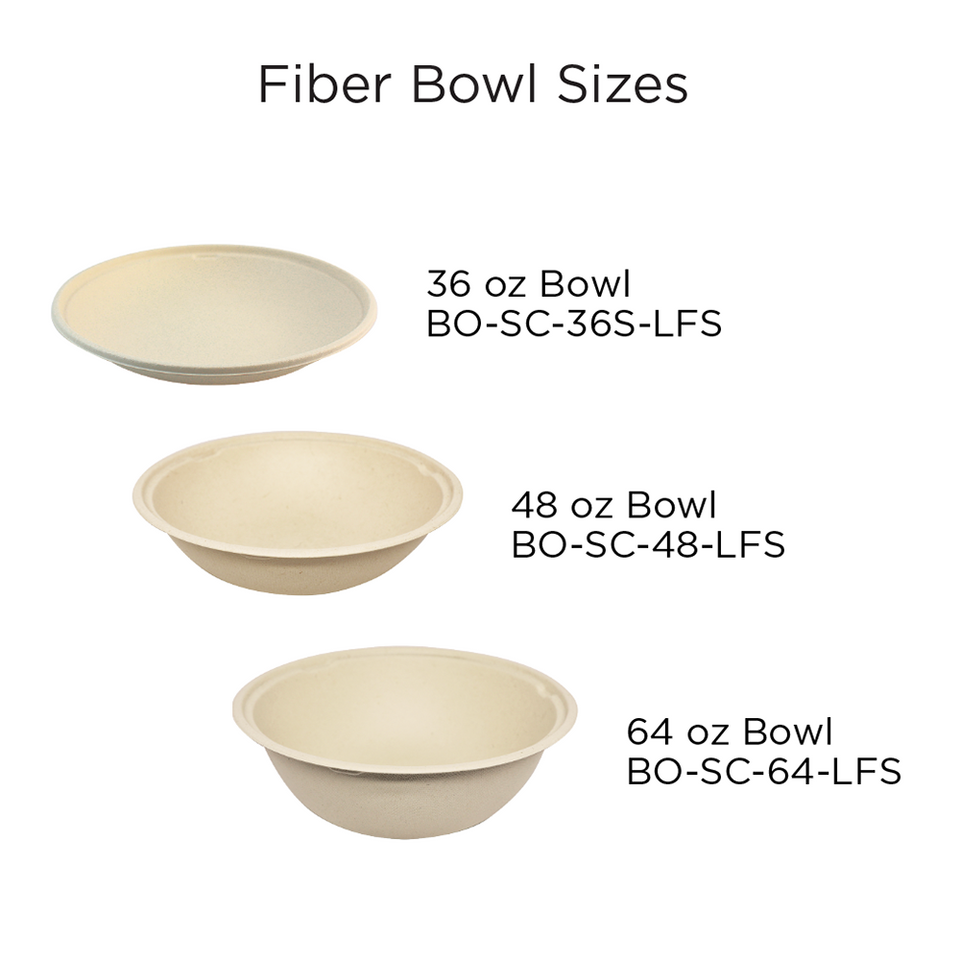 World Centric 36 oz Shallow Fiber Bowl Compostable Unbleached Plant Fiber (QTY 300), SKU BO-SC-36S-LFS