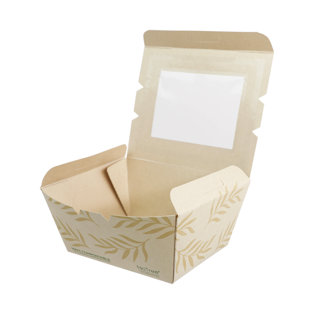 World Centric NoTree Paper #1 Take-Out Container with PLA Window 26oz (QTY:200)