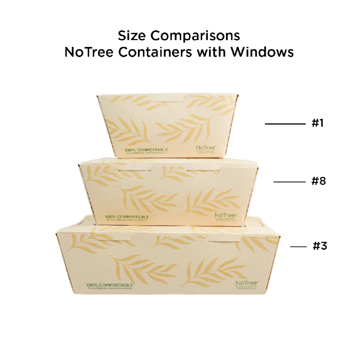 World Centric NoTree Paper #1 Take-Out Container with PLA Window 26oz (QTY:200)