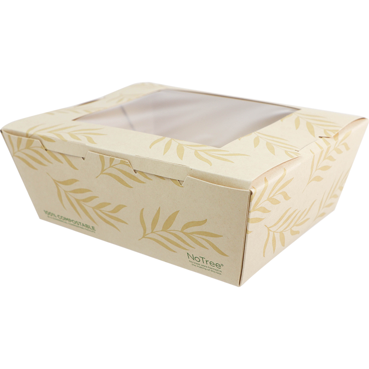 World Centric NoTree Paper #8 Take-Out Container with PLA Window - 46oz (QTY:200)