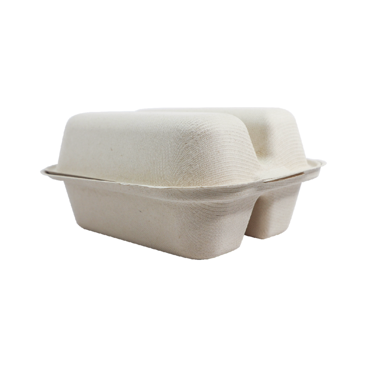World Centric 8x5x3" Fiber Taco Box, 2-Compt (QTY:300)