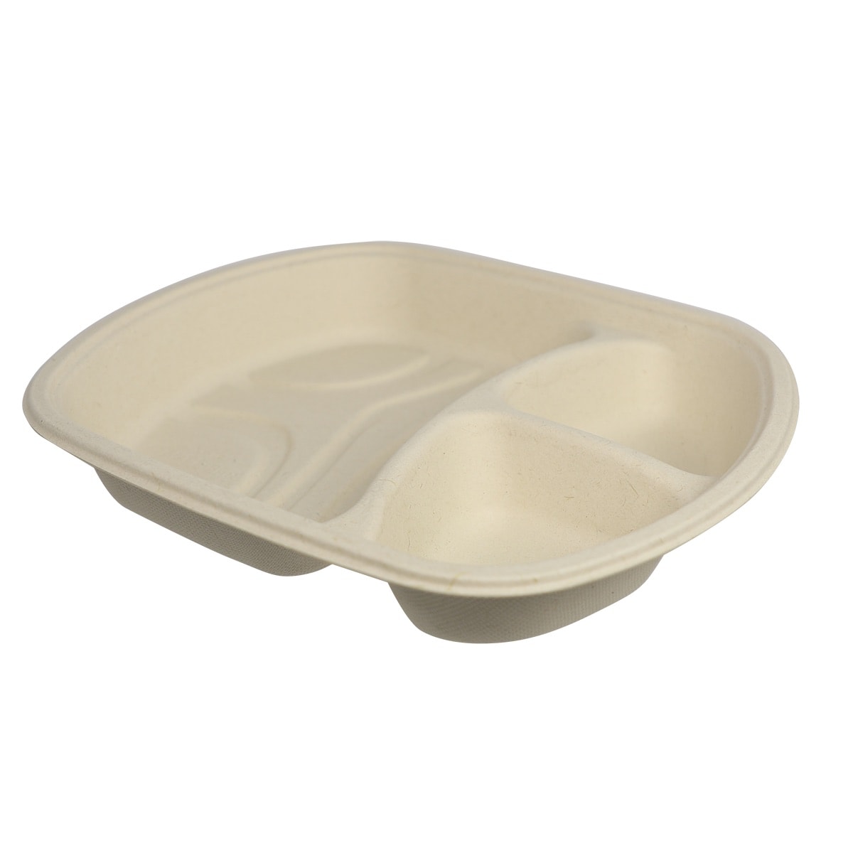 World Centric 98T Fiber Nacho Tray, 3-Compartment (QTY:600)