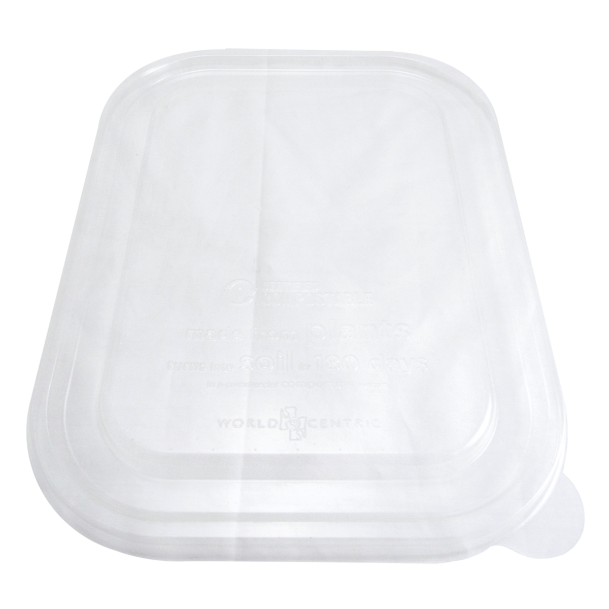 World Centric LID PLA - Fits TR-SC-U10-LFS, TR-SC-U10L, TR-SC-60 Fiber Containers, Clear (QTY:400)