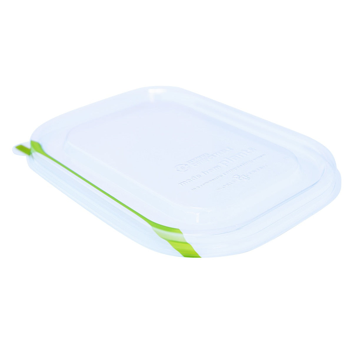 World Centric PLA Lid for 8x6 in Fiber Containers Clear Compostable (QTY 400), SKU TRL-CS-8PR