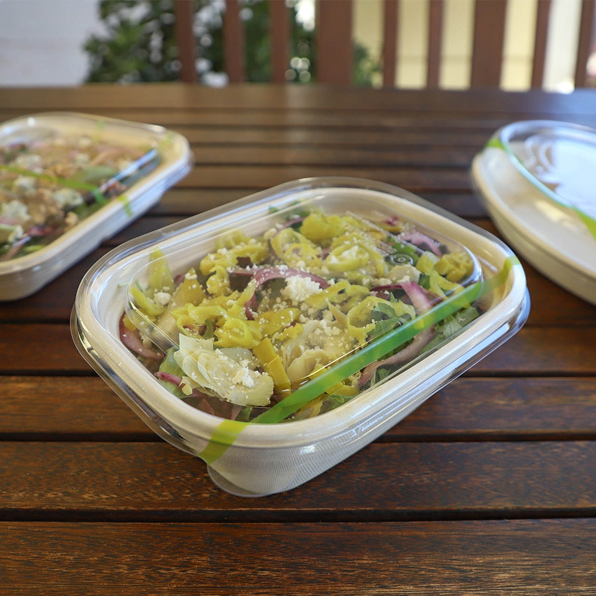 World Centric PLA Lid for 8x6 in Fiber Containers Clear Compostable (QTY 400), SKU TRL-CS-8PR