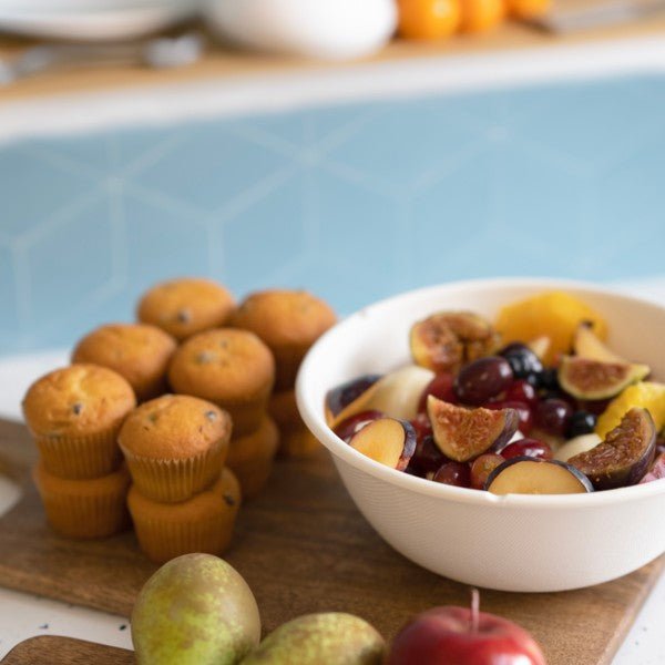 Vegware Nourish Gourmet 46oz Coupe Bowl, Natural Molded Fiber (QTY:400)