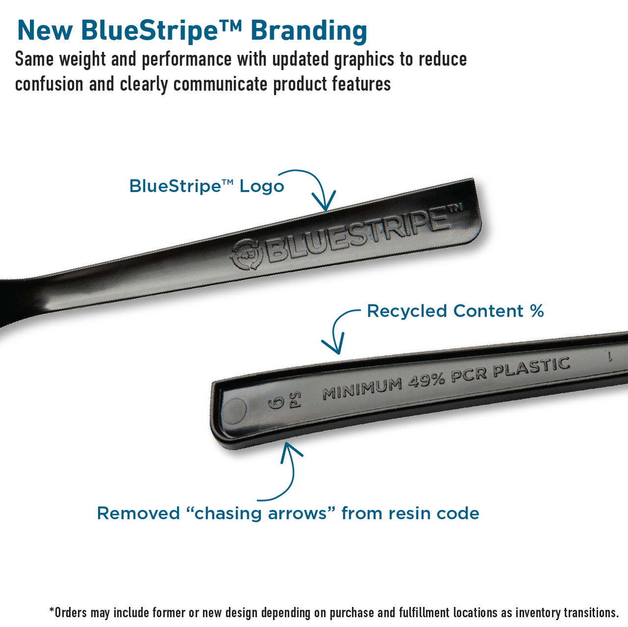 BlueStripe Recycled Content Fork - 6in (QTY:1000)