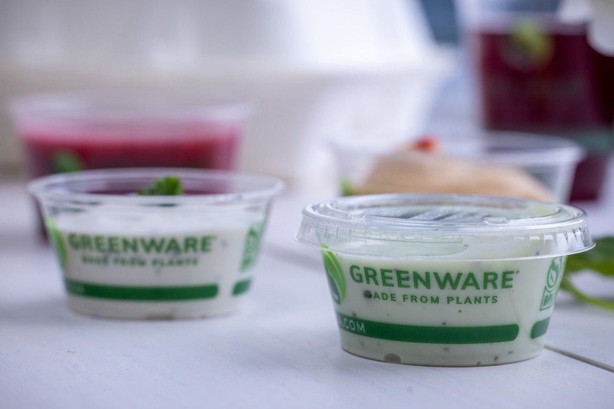 Greenware Compostable PLA Flat Lid for 2 oz. Portion Cups (QTY:2000)