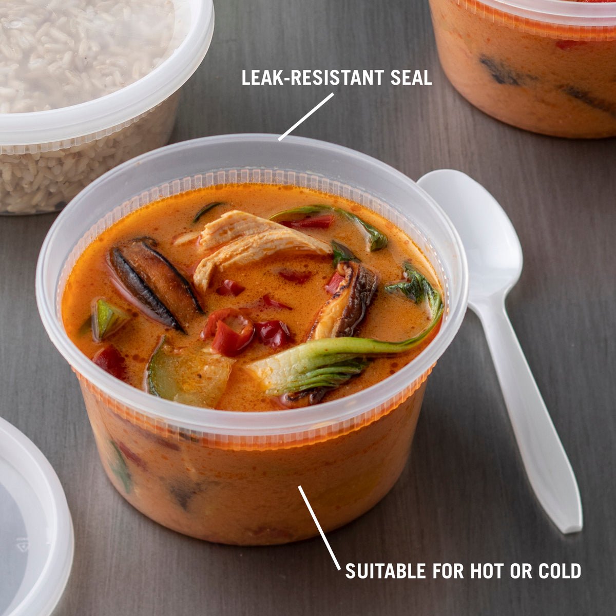 Pactiv/Newspring DELItainer 12oz PP Container and LLDPE Lid (QTY:240)