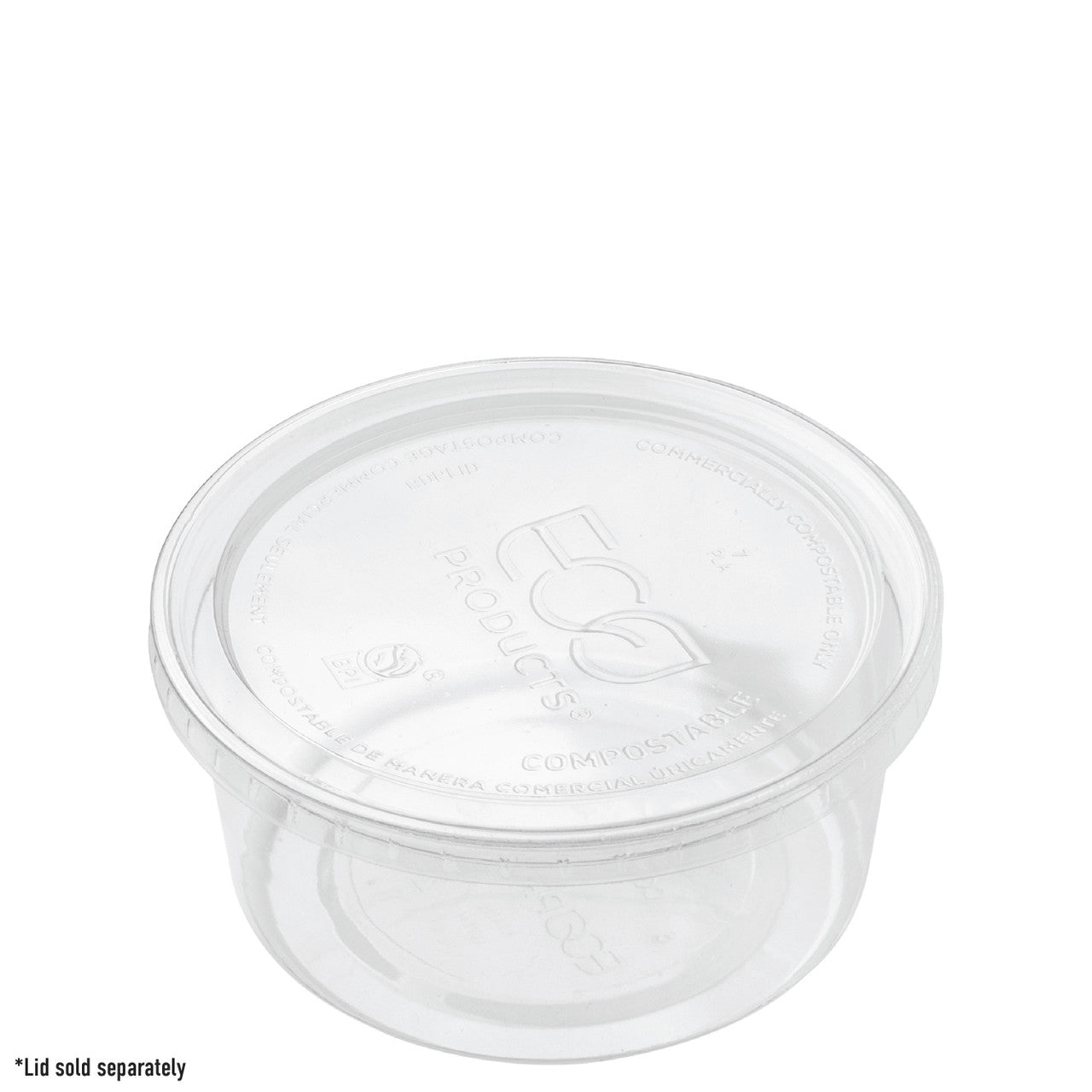 Eco-Products GreenStripe Round Deli Container 12oz PLA Compostable (QTY 500), SKU EP-RDP12