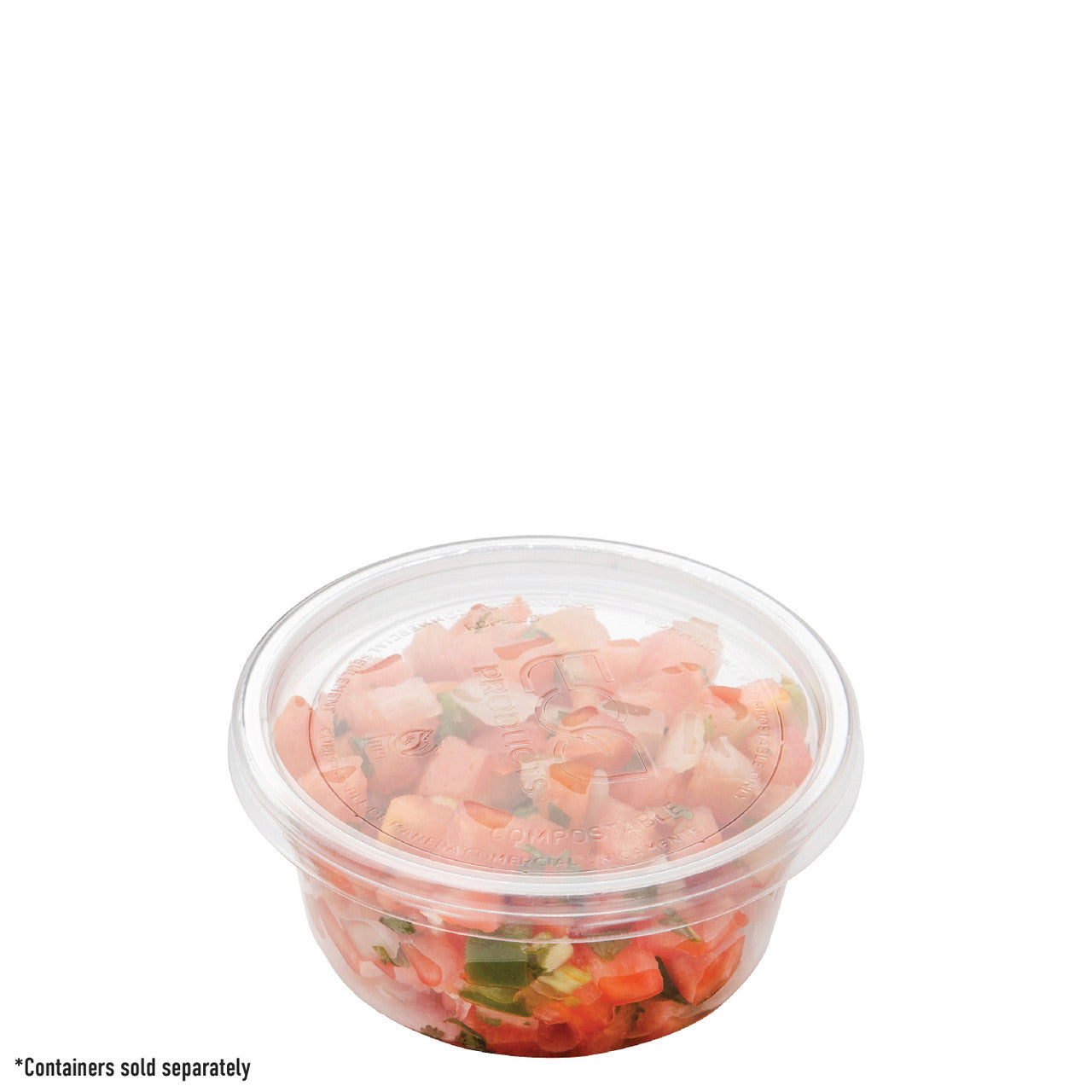 Eco-Products GreenStripe Renewable & Compostable Round Deli Container Lids, Fits 5 oz Container (QTY 2000), SKU EP-RDP5LID