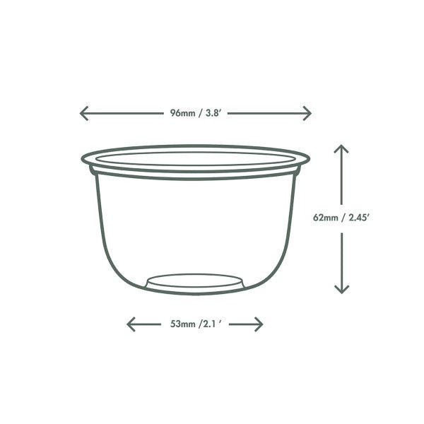 Vegware 10oz PLA Bella Pot (QTY:1000)