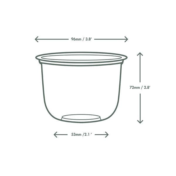 Vegware 12oz PLA Bella Pot (QTY:1000)