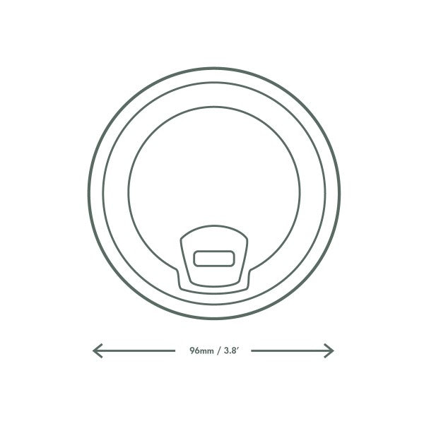 96-Series PLA flat sipping lid with cap (QTY: 1000)