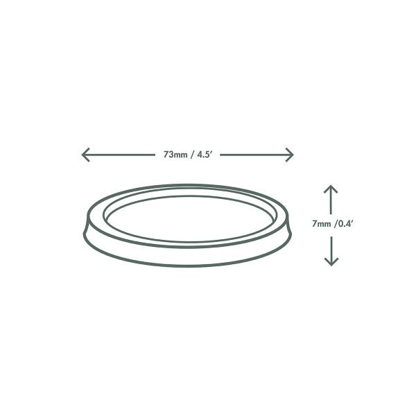 PLA Portion Cup Lid (fits 2-4oz Portion Cups) (QTY 2000)