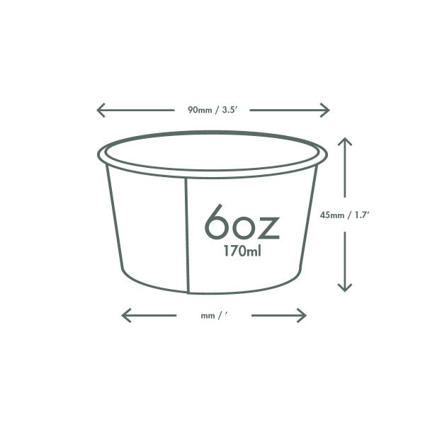 Vegware 6oz soup container, 90-Series (QTY:1000)