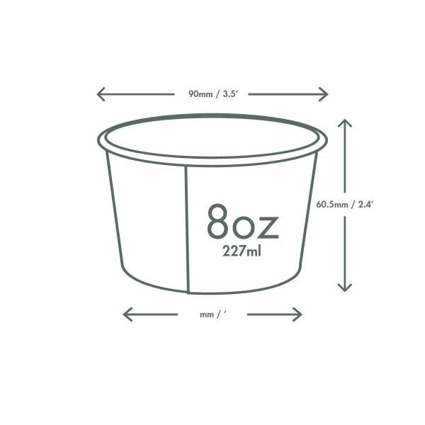 Vegware 8oz Soup Container, 90-Series (QTY:1000)