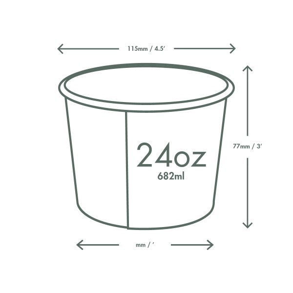 24oz soup container, 115-Series (QTY:500)