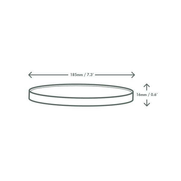 Vegware 185-Series PLA-Lined Paper Lid with Vents for Food Containers (QTY 300), SKU VLID185PG
