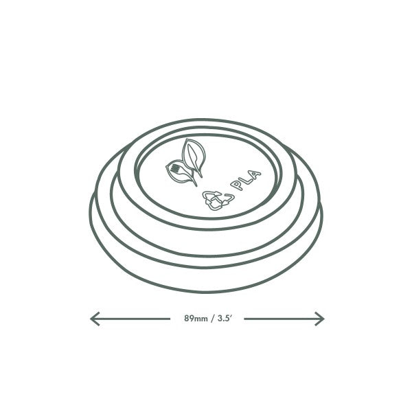 Vegware 89-Series CPLA Hot Cup Lid (QTY:1000)