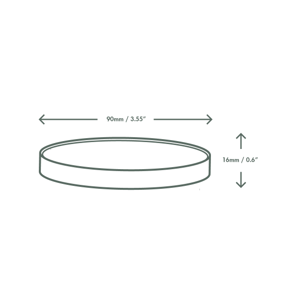 Vegware 90-Series PLA-Lined Paper Lid with Vents for Food Containers (QTY 500), SKU VLID90PG