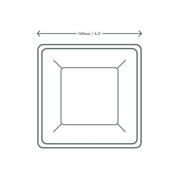 Vegware 6in square molded fiber plate (QTY:500)