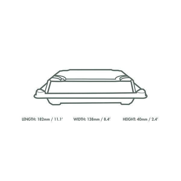 Vegware 7 x 5 x 1.5in No.2 PLA sushi combo (QTY:300)