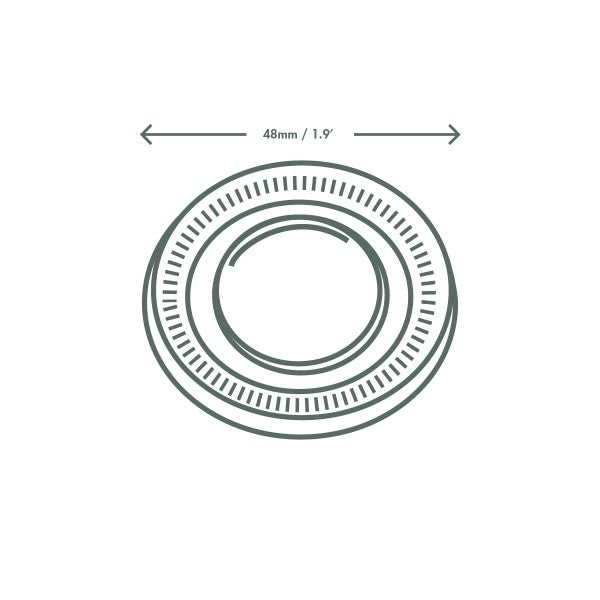 Vegware PLA portion pot lid - fits 0.5/1oz pots (QTY:5000)