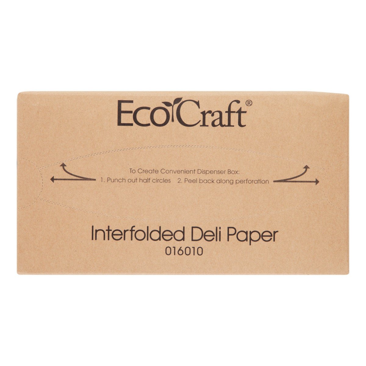 Bagcraft EcoCraft Interfolded Dry Wax Deli Paper Natural 10x10.75in (QTY 6000), SKU 016010