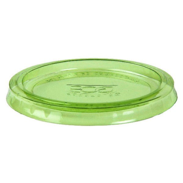 Vegware Veridian PLA portion pot lid, fits 2-4oz pots, green (QTY:2000)