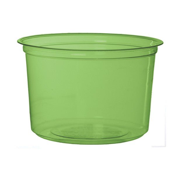 Vegware Veridian 16oz PLA round deli container green (QTY:500)