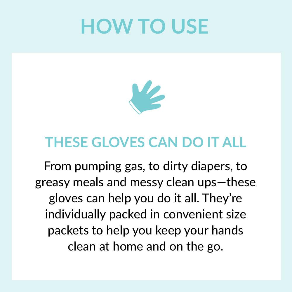 Individually Wrapped Compostable Disposable Gloves - Clear (24 Packets/Bag) | Eco Gloves