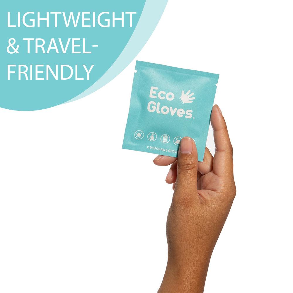 Individually Wrapped Compostable Disposable Gloves - Clear (24 Packets/Bag) | Eco Gloves