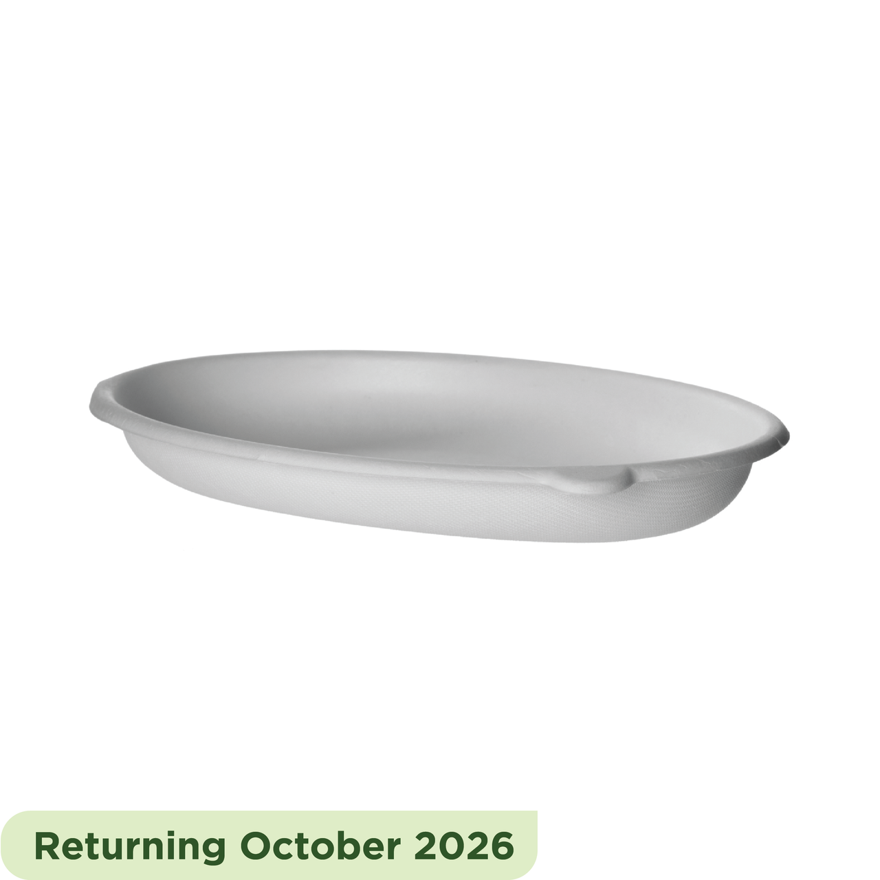 Eco-Products Vanguard 24 oz Oval Sugarcane Take-Out Container Compostable Microwave Safe (QTY 300), SKU EP-SCV24NFA