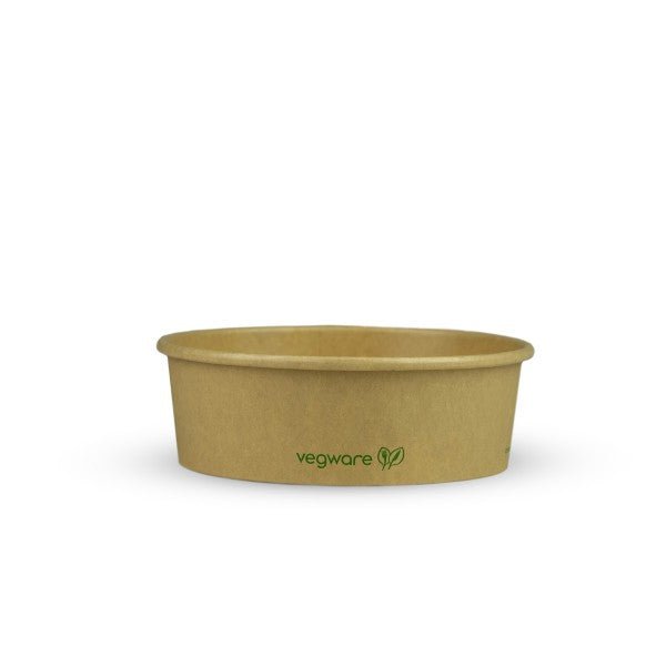 Vegware 16oz/500ml round kraft food container, 150-Series (QTY:300)