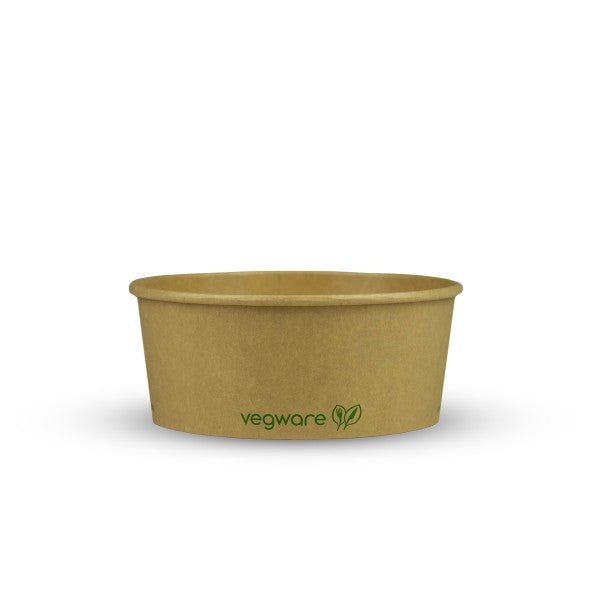Vegware 24oz/750ml round kraft food container, 150-Series (QTY:300)