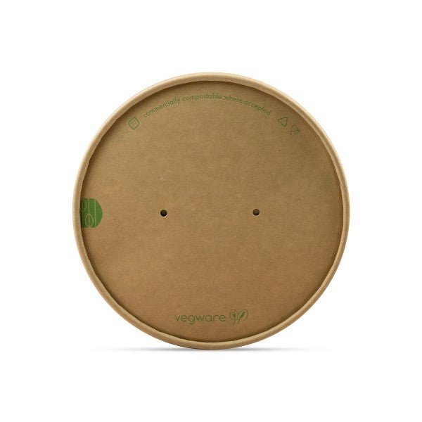 Vegware Round kraft paper lid, 150-Series (QTY:300)