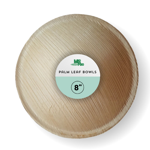 Palm Leaf Bowl 8 Inch Round  (240 Pack)