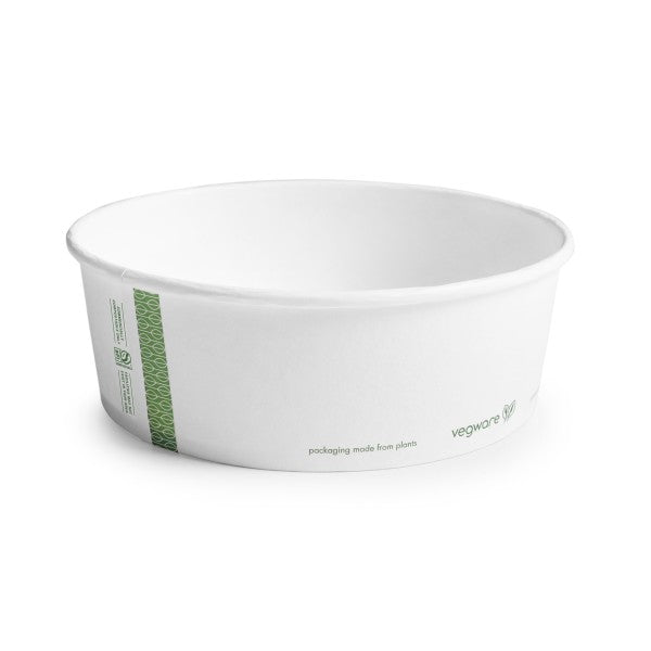 Vegware 32 oz PLA-Lined Paper Food Bowl, 185-Series, Bon Appetit Range (QTY 300), SKU RSC-32G