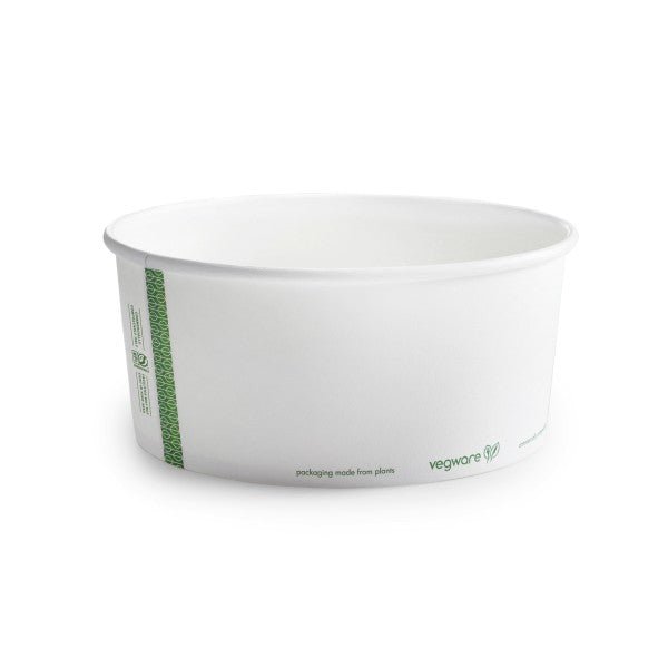 Vegware 48oz PLA-lined paper food bowl, 185-Series (QTY:300)
