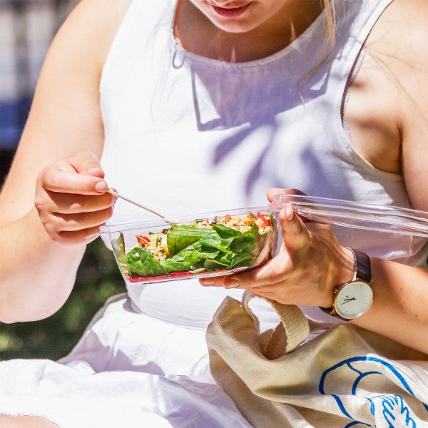 32oz PLA hinged deli container (QTY:200)