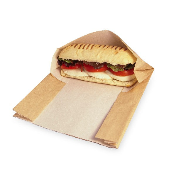 Vegware 8 x 2 x 9in Therma paper pouch (QTY:500)