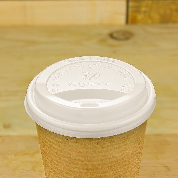 Vegware 89-Series CPLA Hot Cup Lid (QTY:1000)