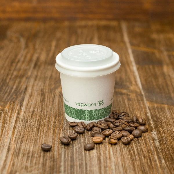 Vegware 62-Series CPLA hot cup lid (QTY:2000)