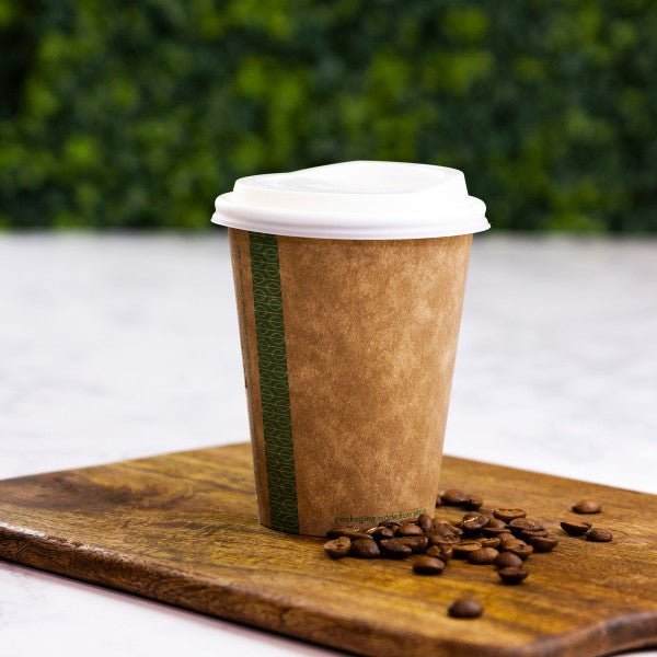 Vegware 12oz brown kraft hot cup, 89-Series (QTY:1000)