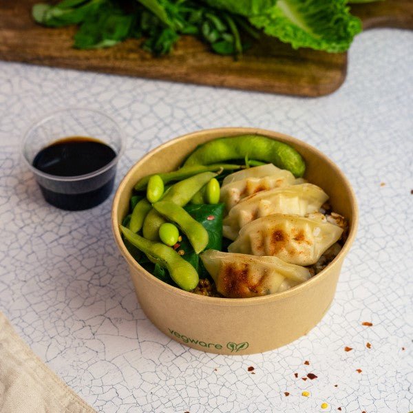 Vegware 24oz/750ml round kraft food container, 150-Series (QTY:300)