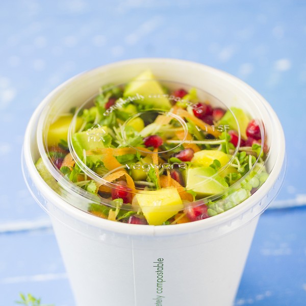 Vegware 115-Series Flat PLA Cold Lid, Clear (QTY 500), SKU V115F