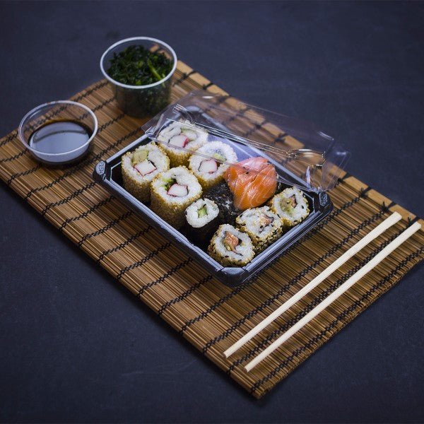 Vegware 7 x 5 x 1.5in No.2 PLA sushi combo (QTY:300)