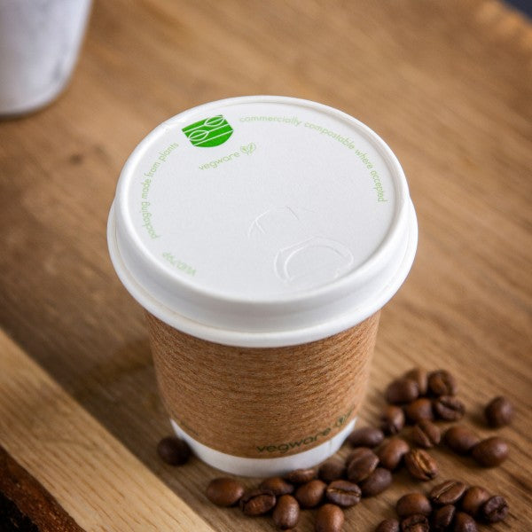 Vegware 79-Series PLA-Lined Paper Hot Cup Lid Compostable (QTY 1000), SKU VLID79PG